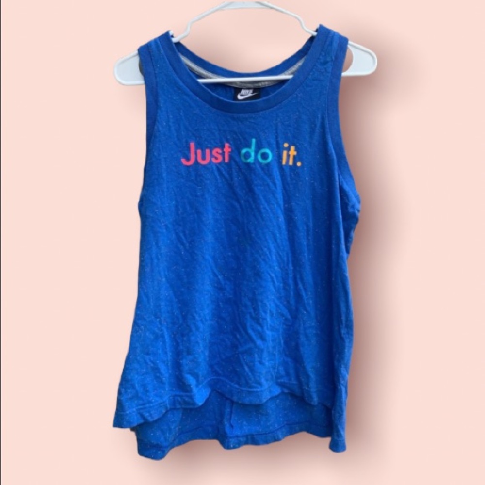 Nike Just Do It blue women’s M tank top